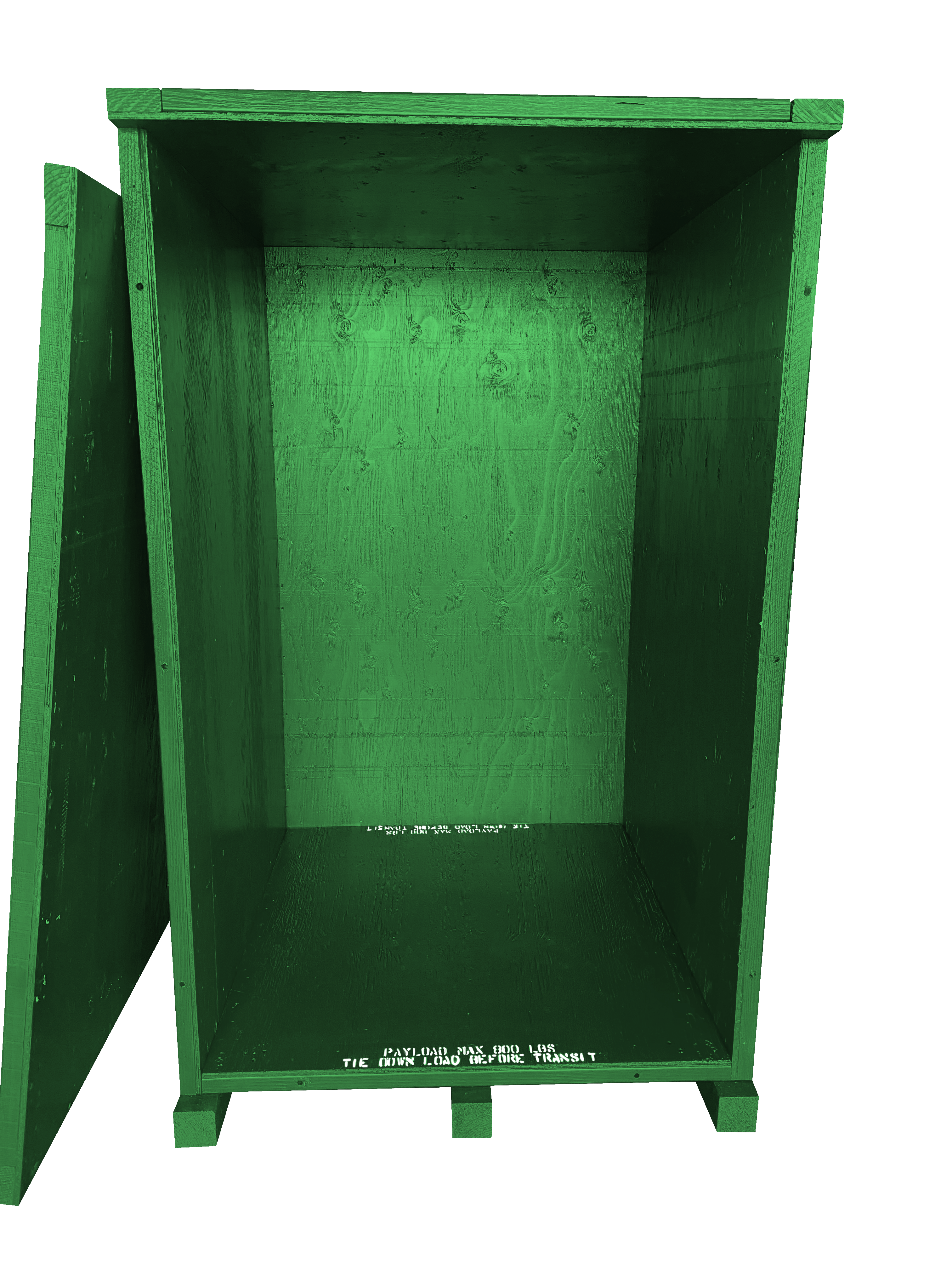 Trade Show Crate | Wood | Green | 48 x 52 x 78 3/4
