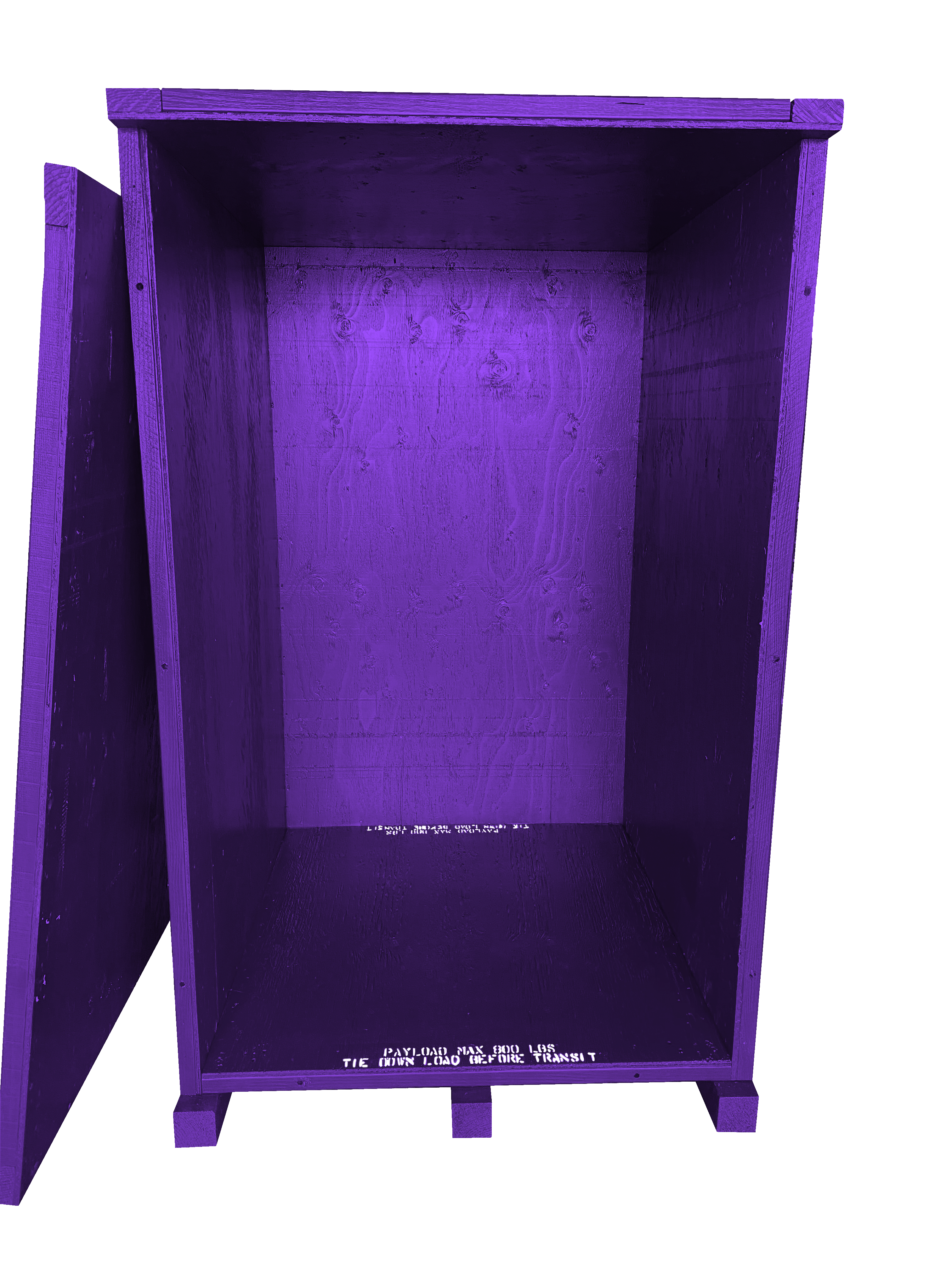 Trade Show Crate | Wood | Purple | 48 x 52 x 78 3/4