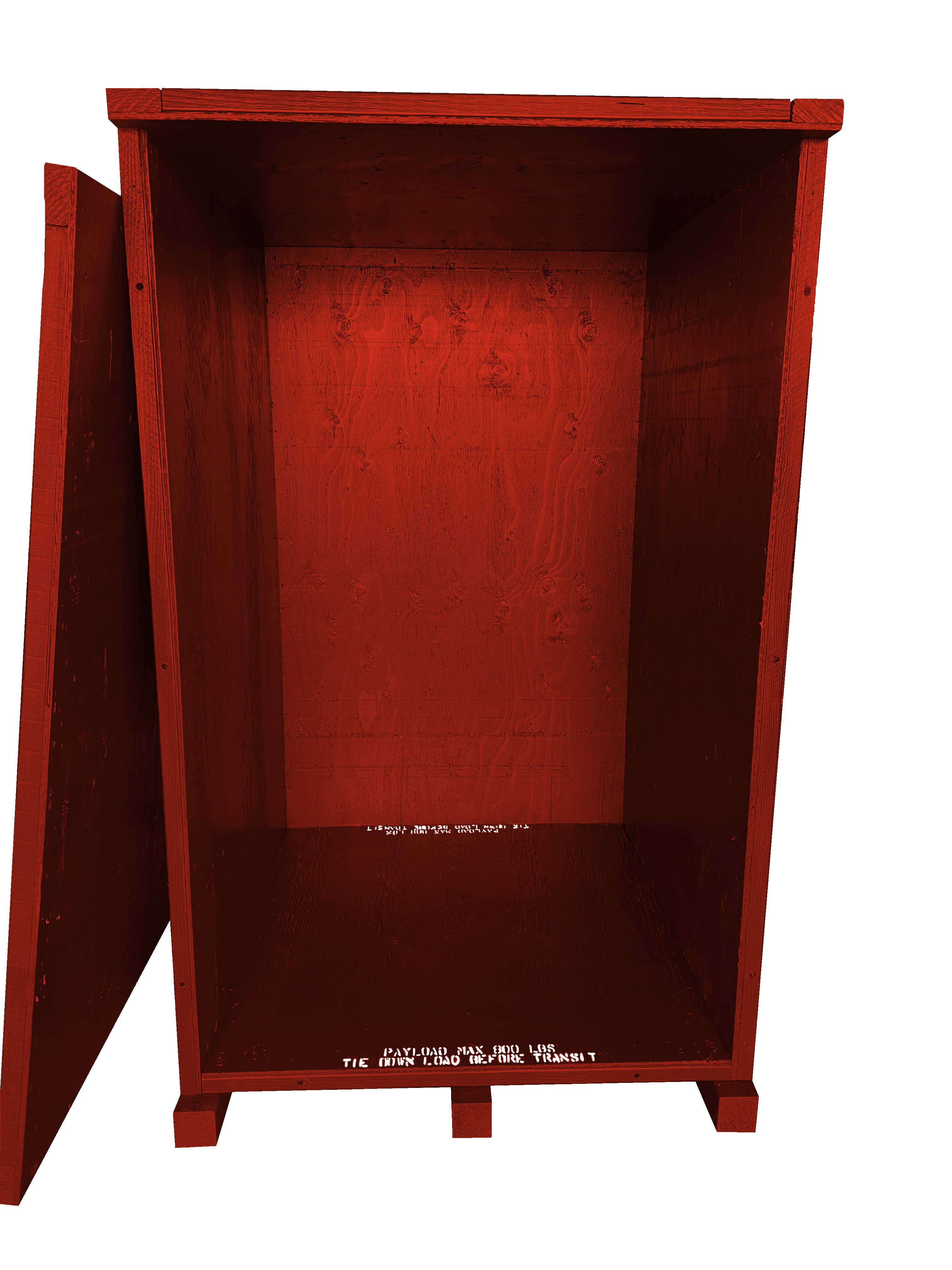 Trade Show Crate | Wood | Red | 48 x 52 x 78 3/4